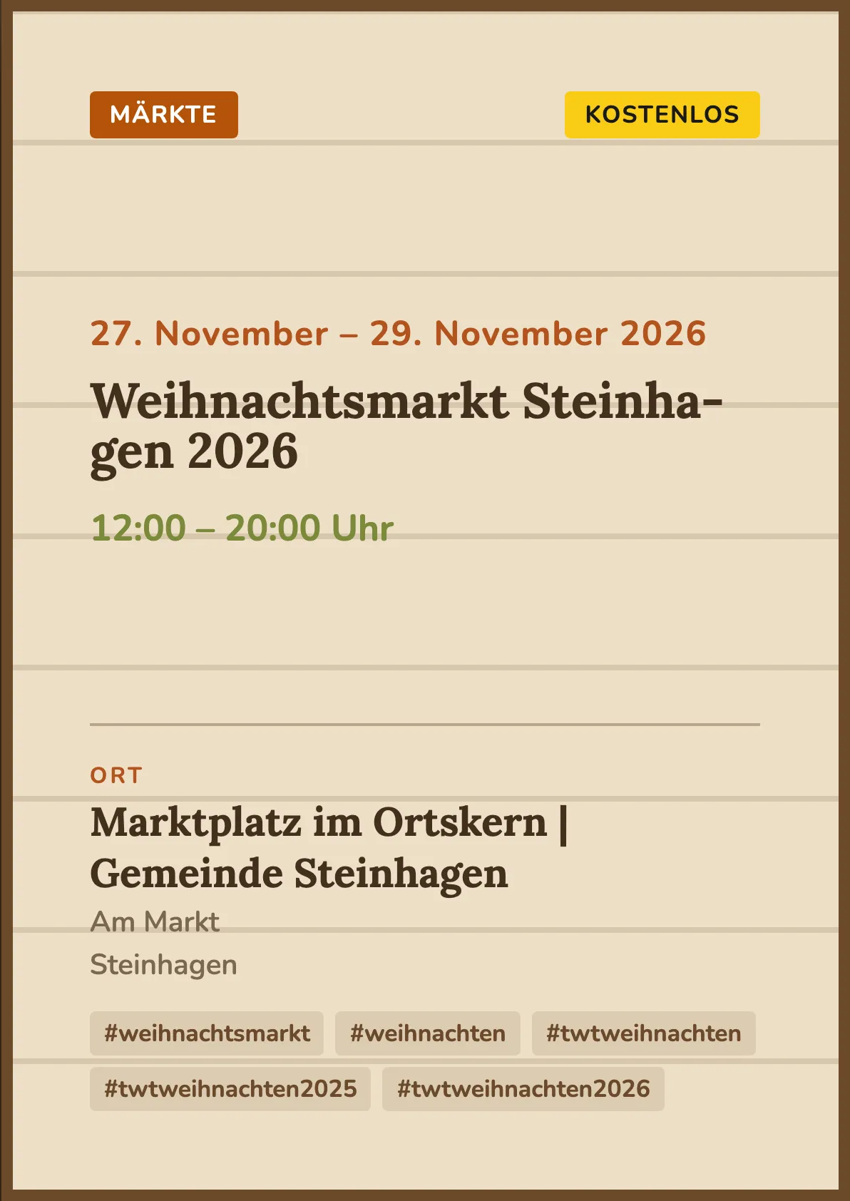 Veranstaltungsflyer