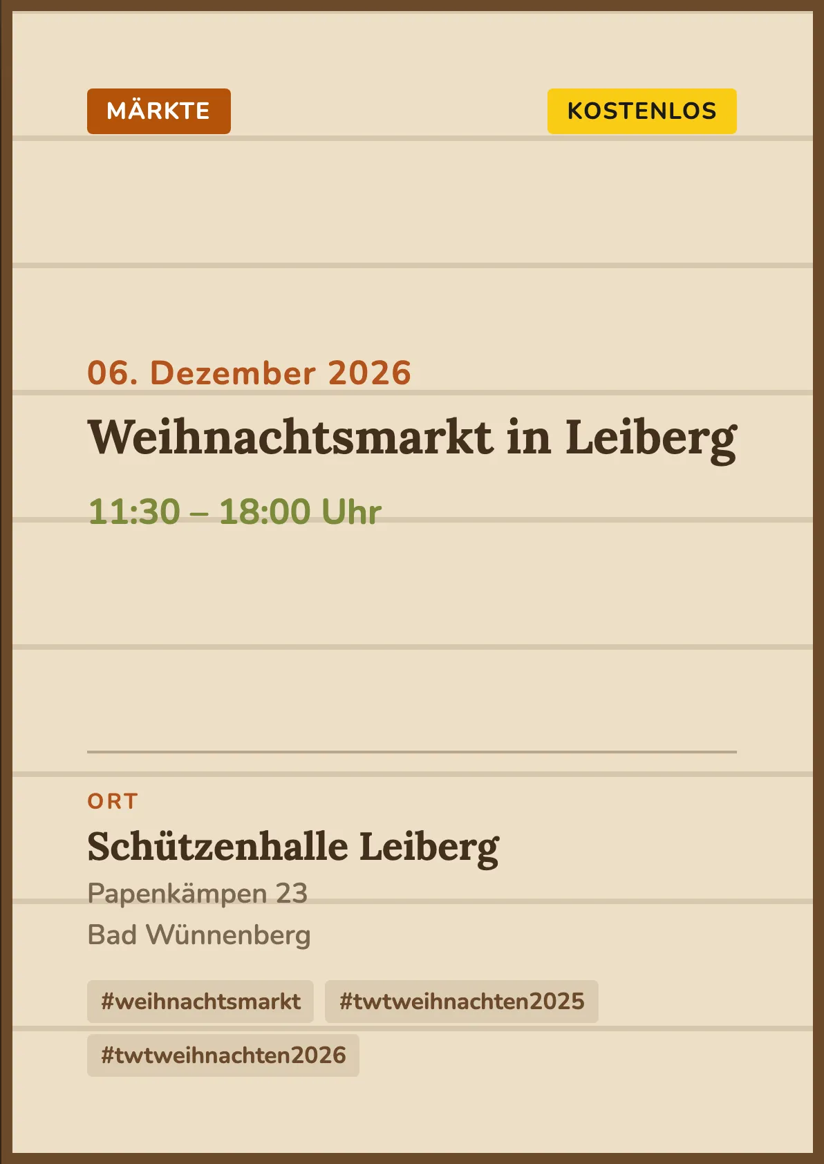 Veranstaltungsflyer