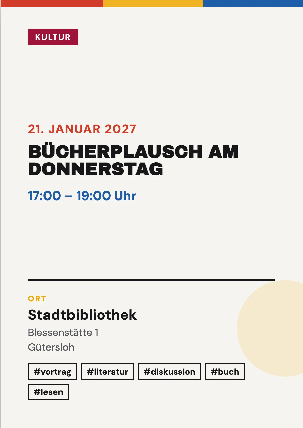 Veranstaltungsflyer