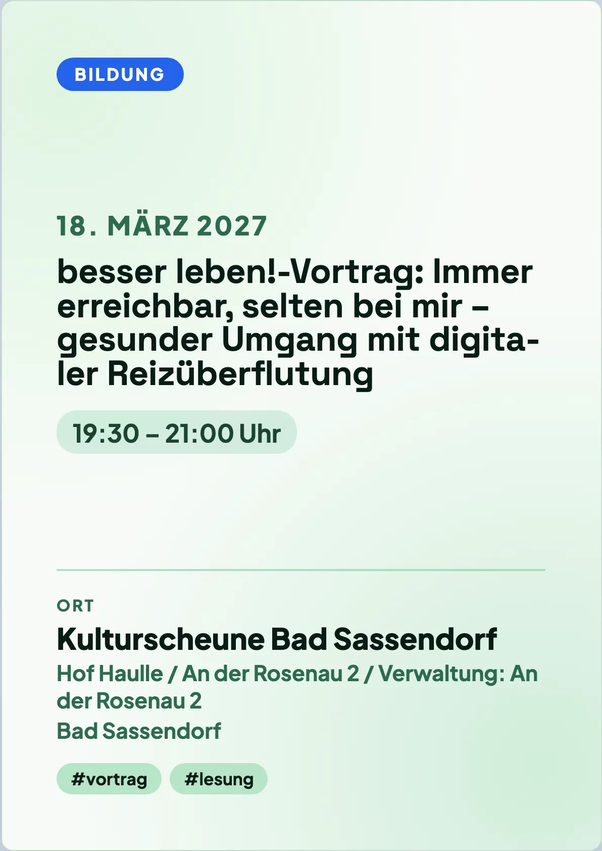 Veranstaltungsflyer