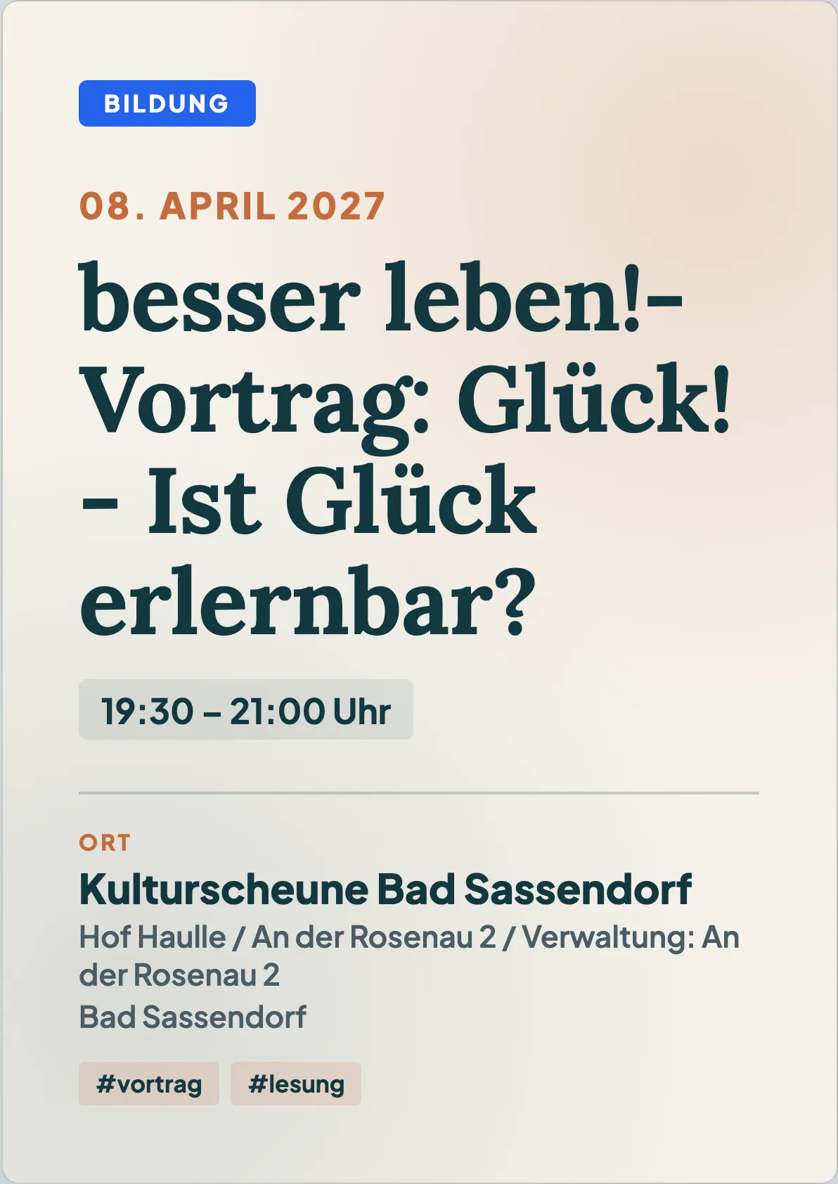 Veranstaltungsflyer
