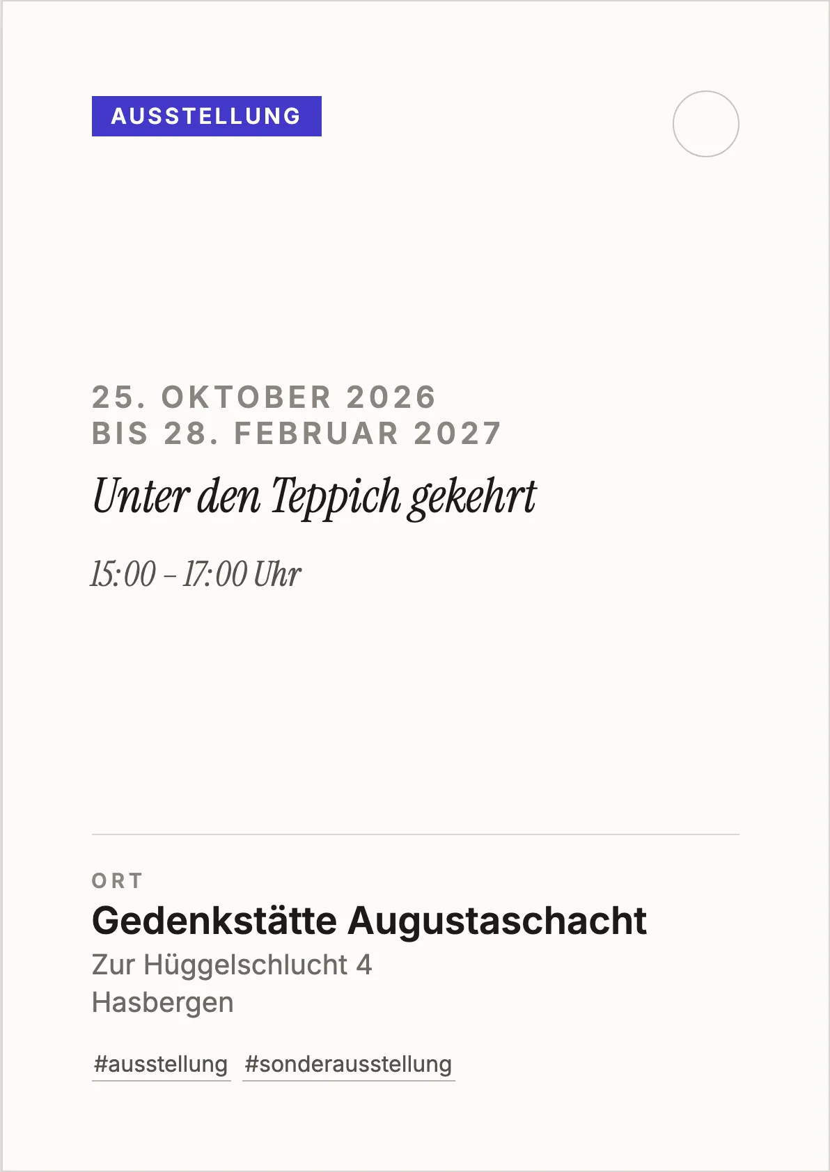 Veranstaltungsflyer