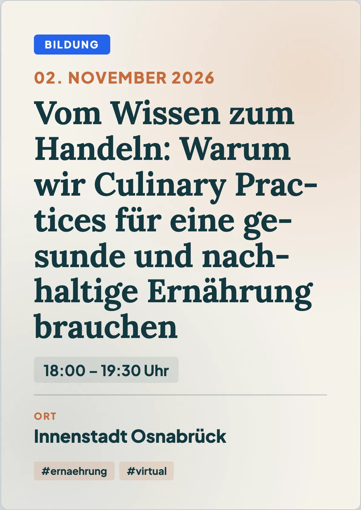 Veranstaltungsflyer