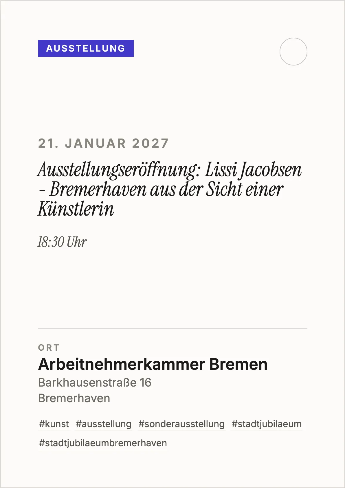 Veranstaltungsflyer