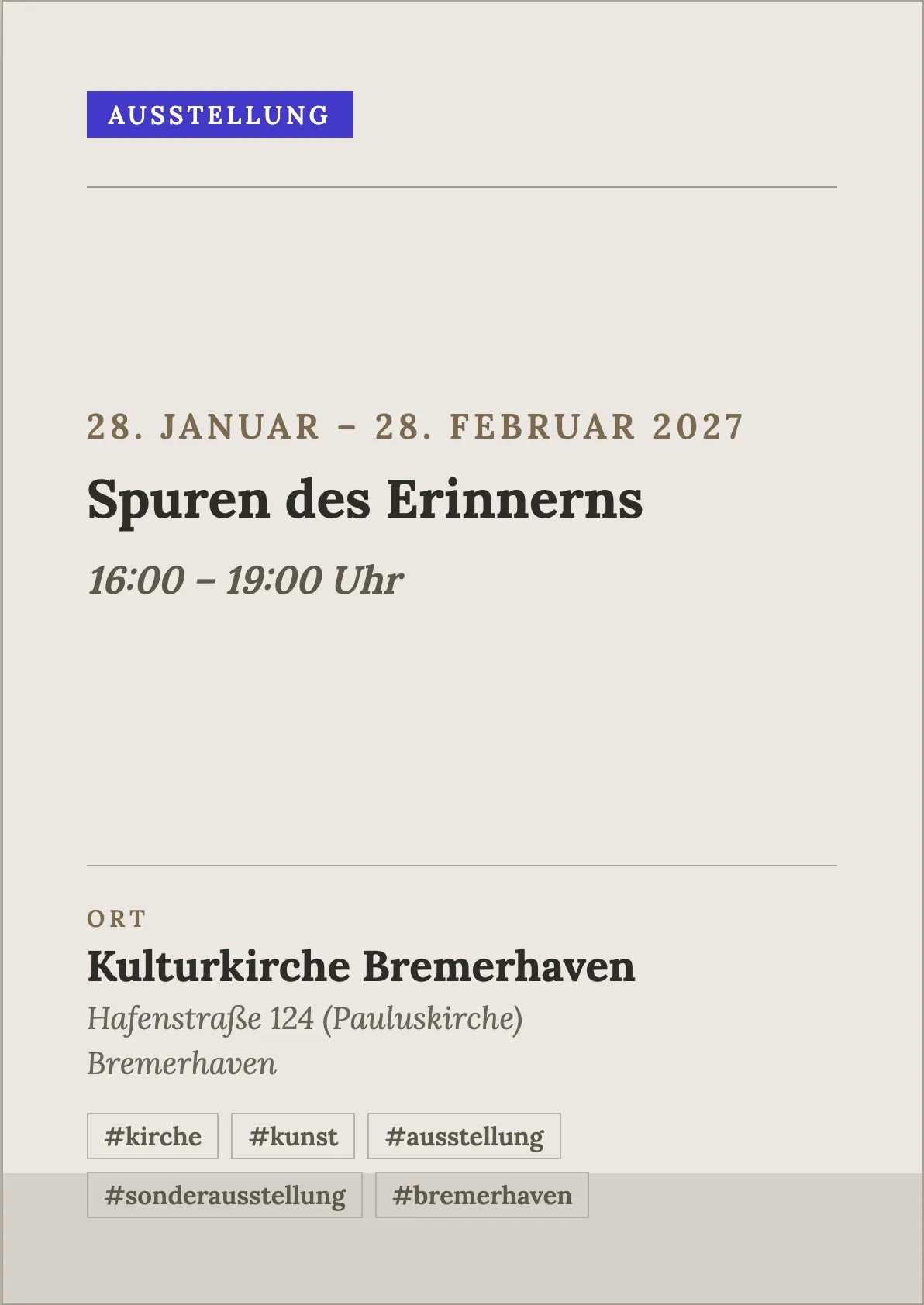 Veranstaltungsflyer