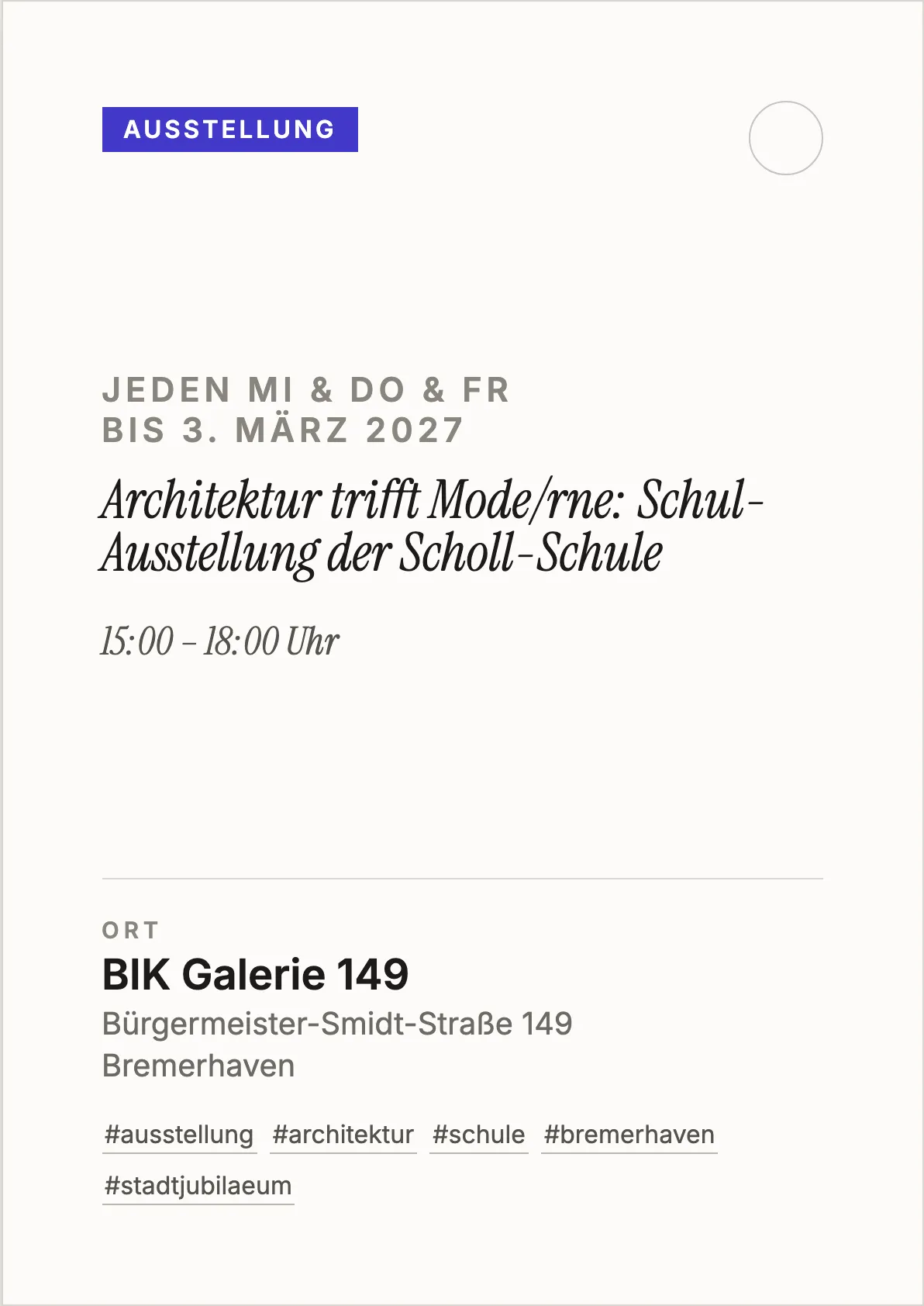 Veranstaltungsflyer