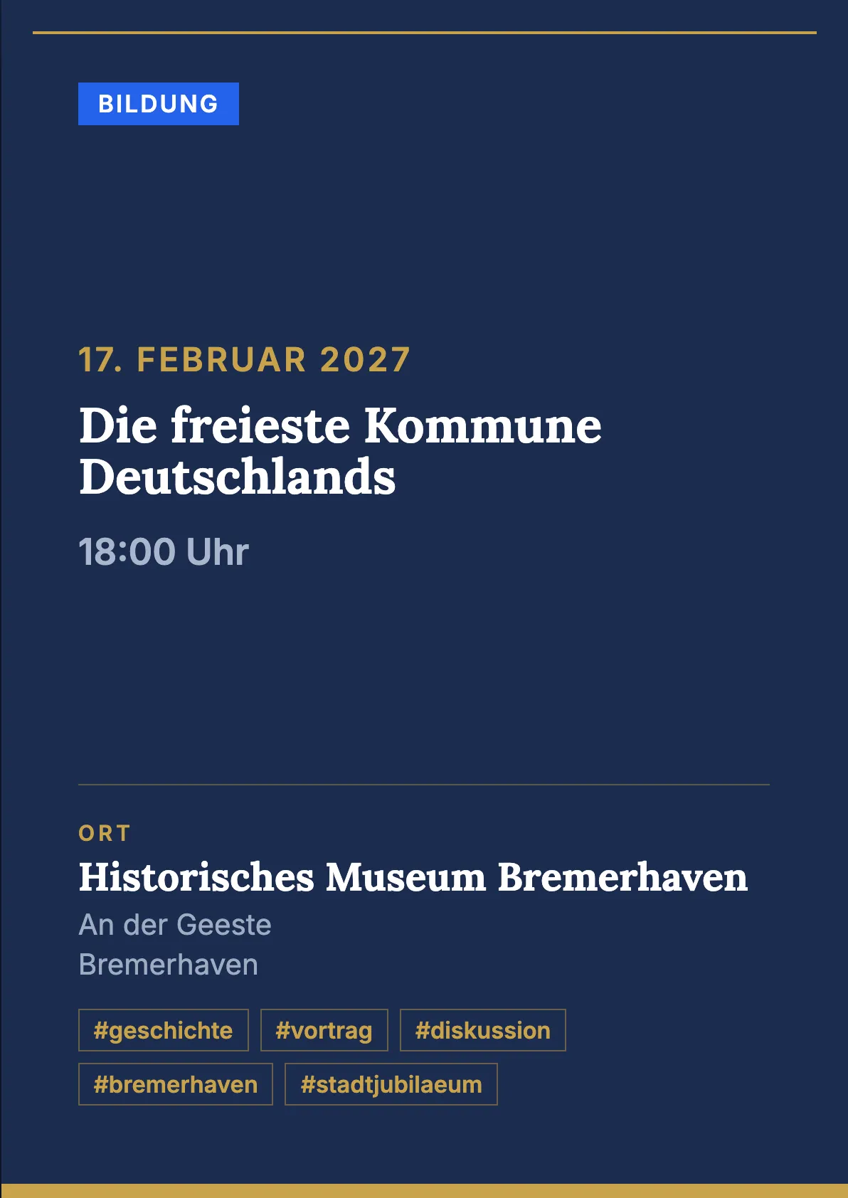 Veranstaltungsflyer
