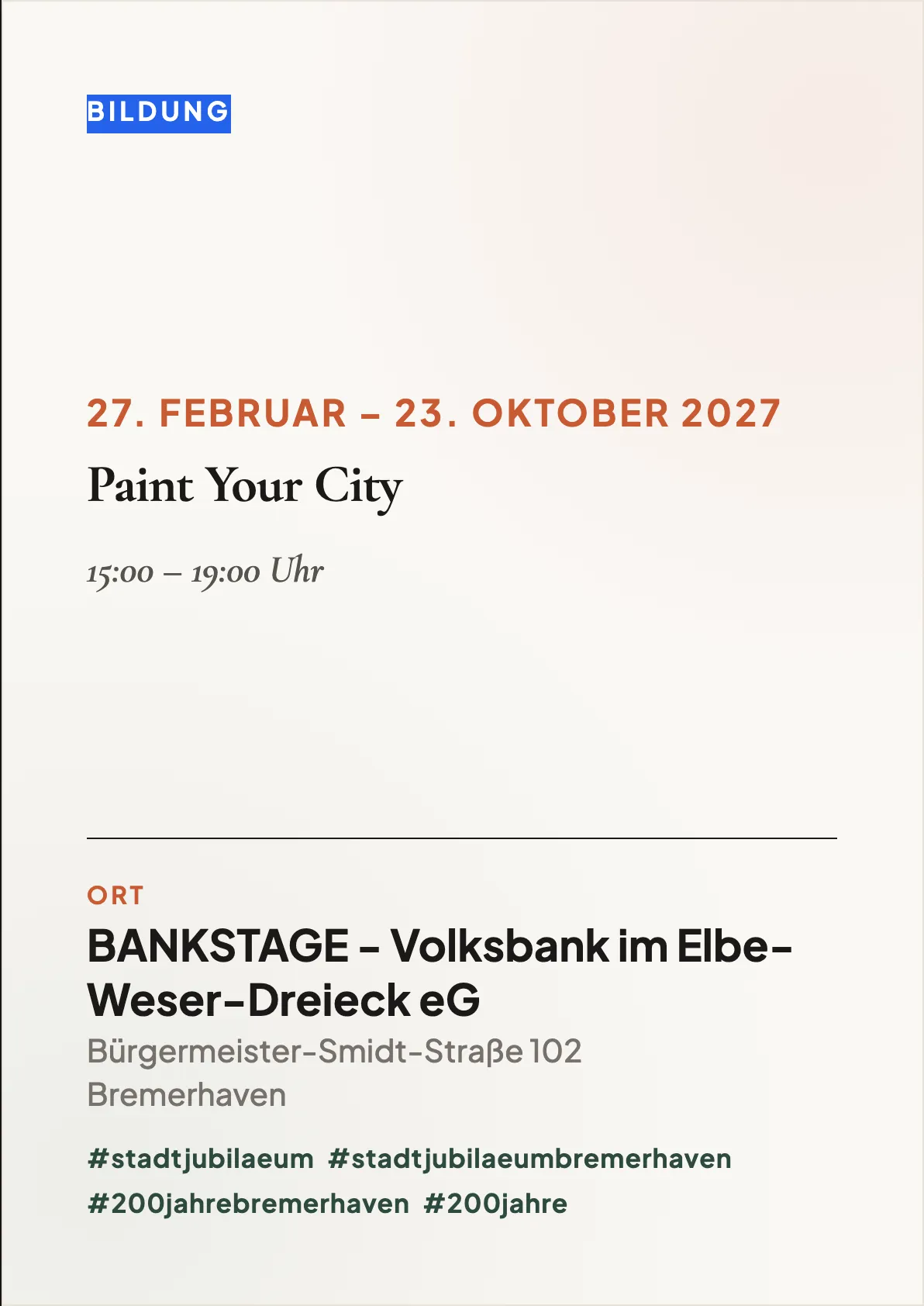 Veranstaltungsflyer