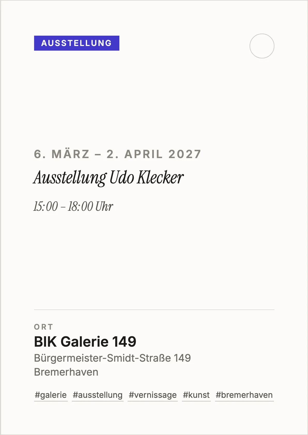 Veranstaltungsflyer