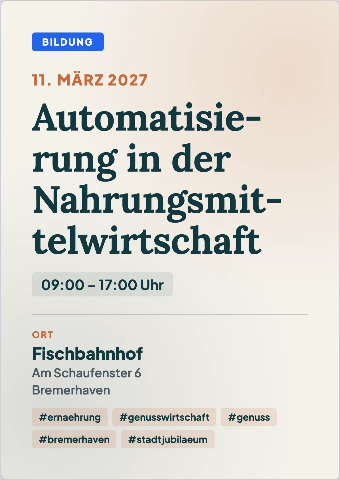 Veranstaltungsflyer