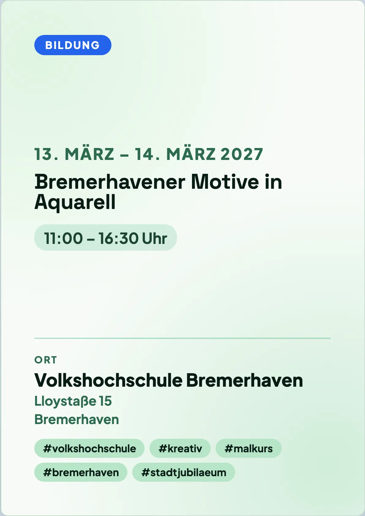 Veranstaltungsflyer