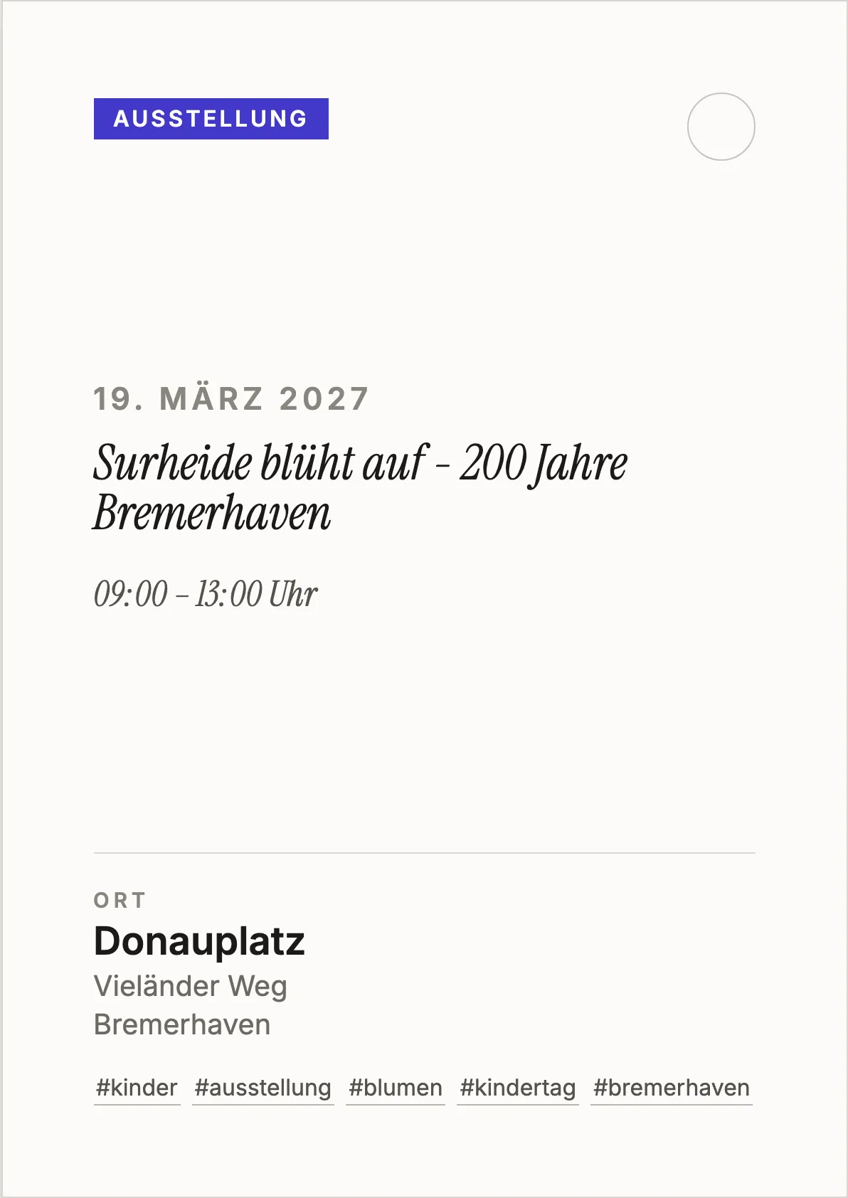 Veranstaltungsflyer