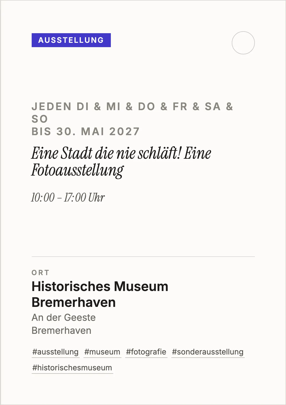 Veranstaltungsflyer
