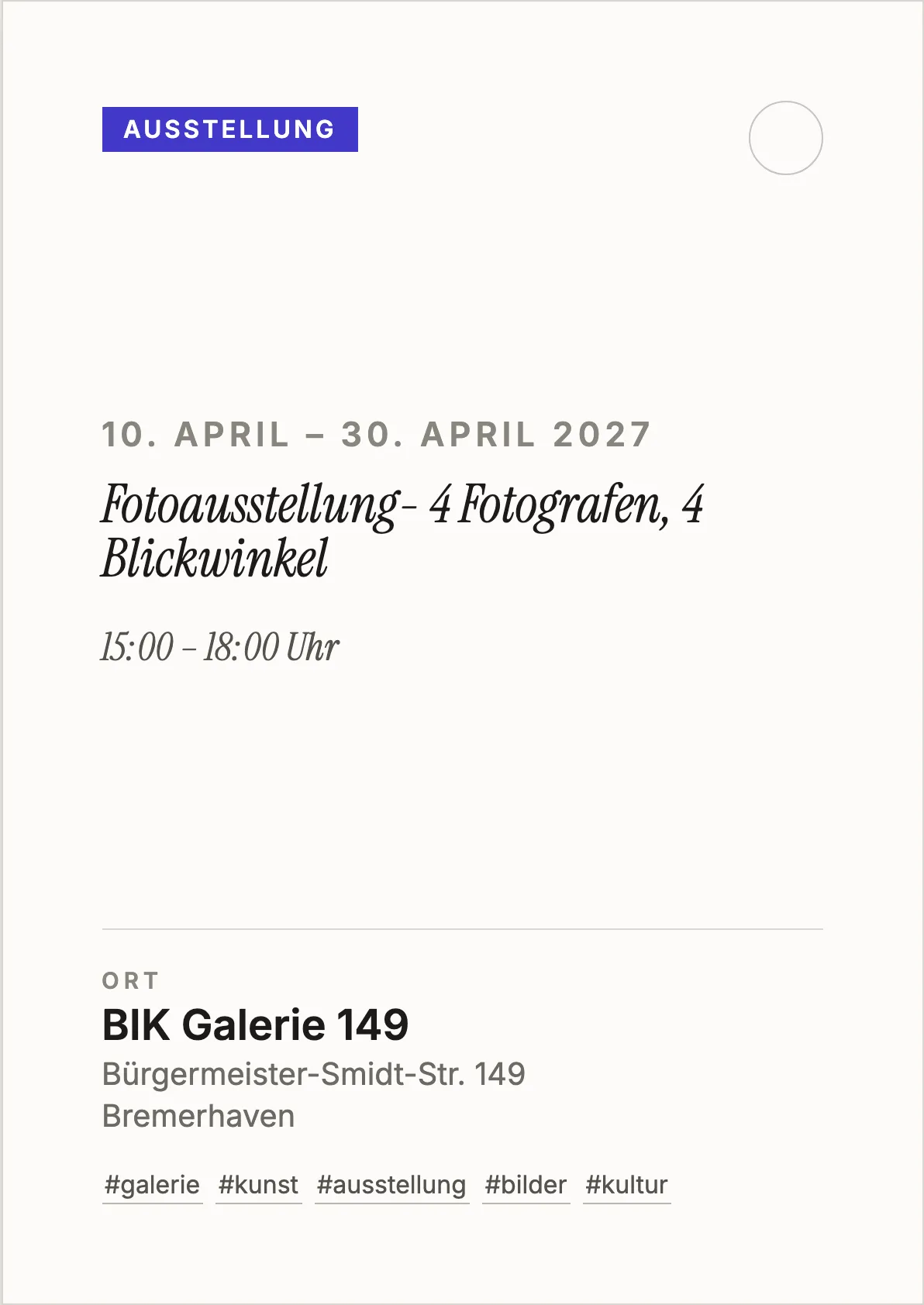 Veranstaltungsflyer