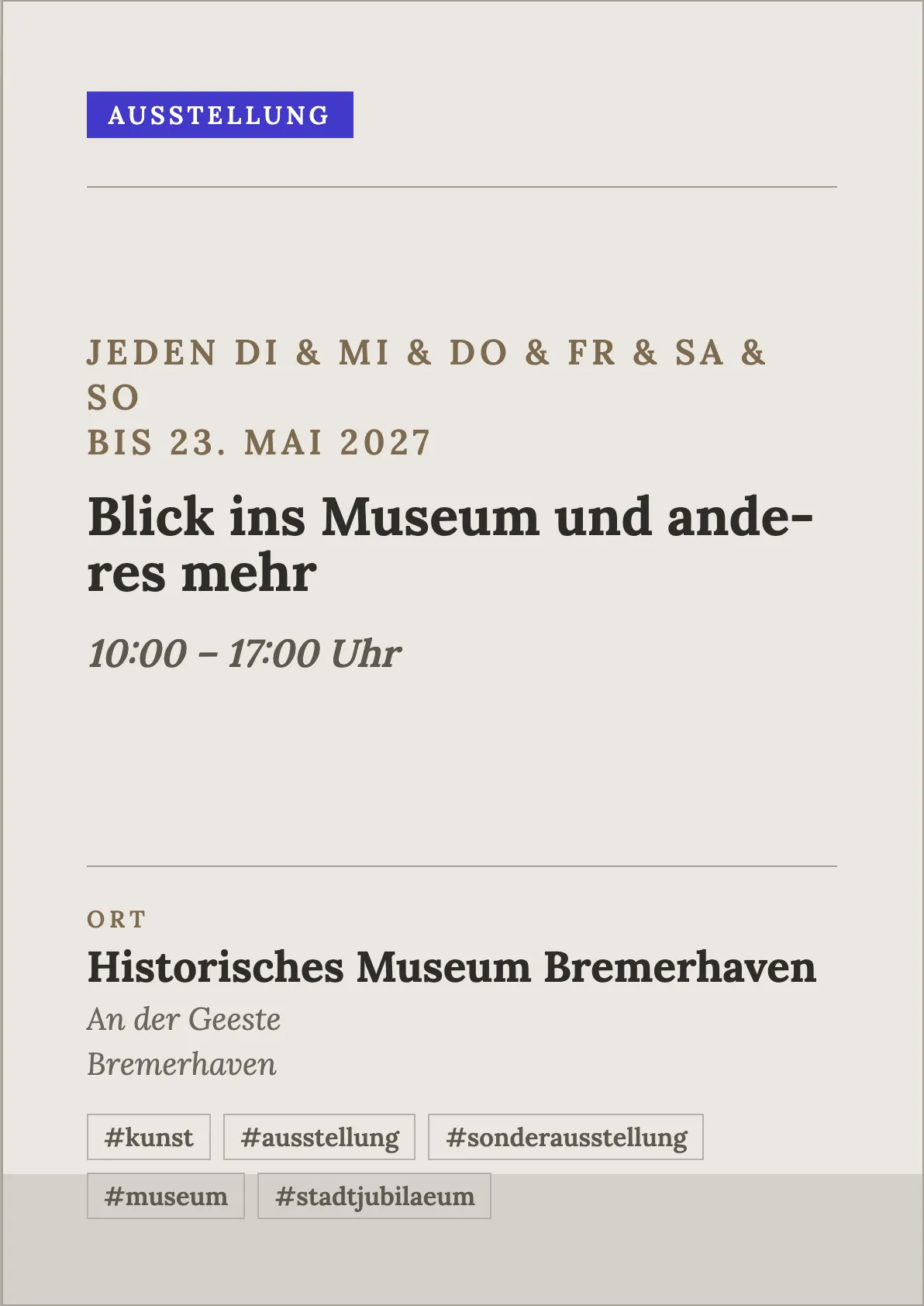 Veranstaltungsflyer