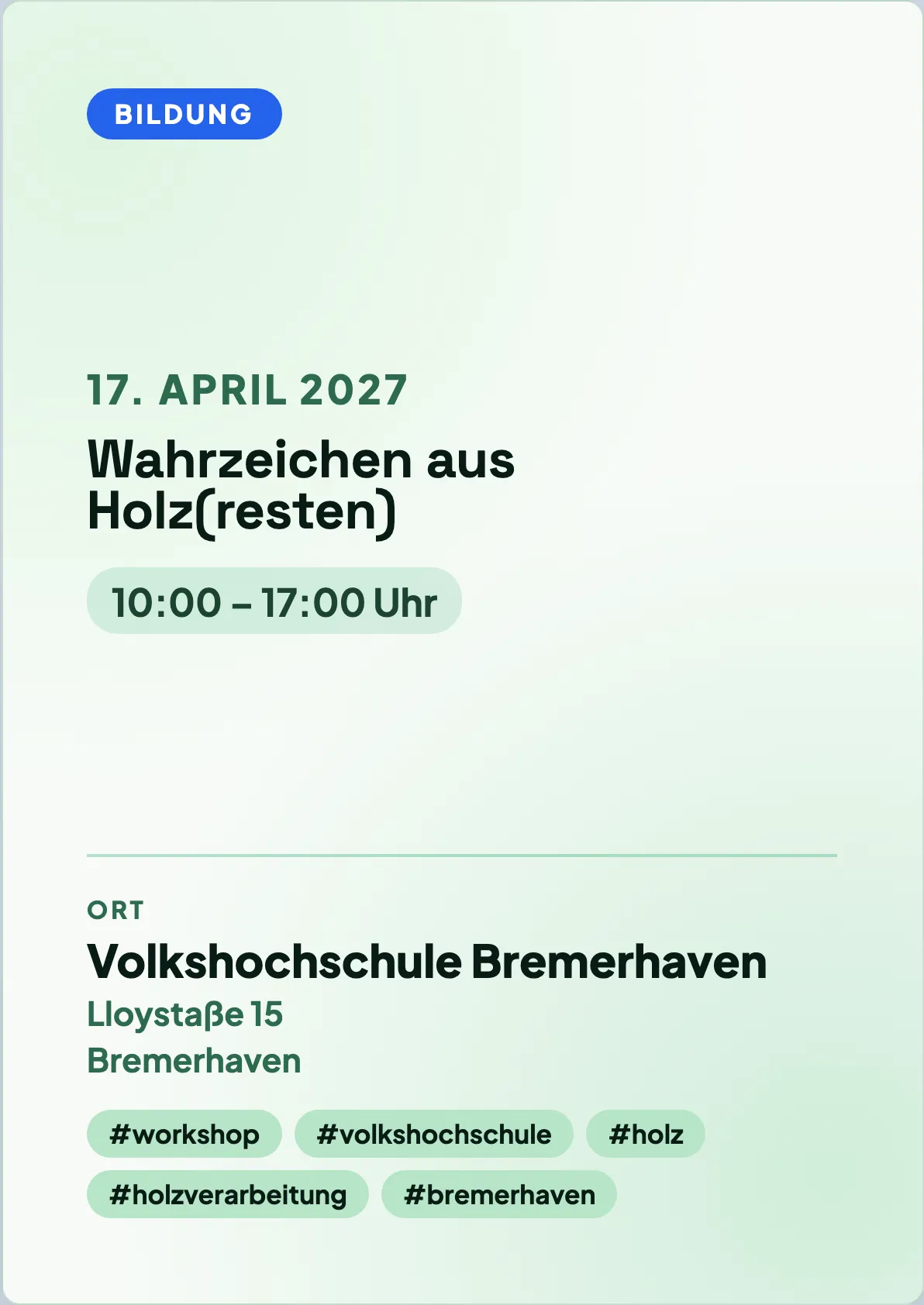Veranstaltungsflyer