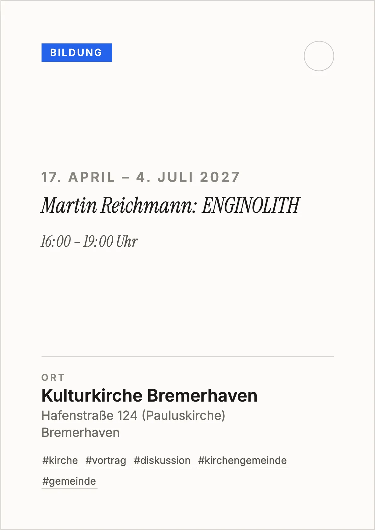Veranstaltungsflyer