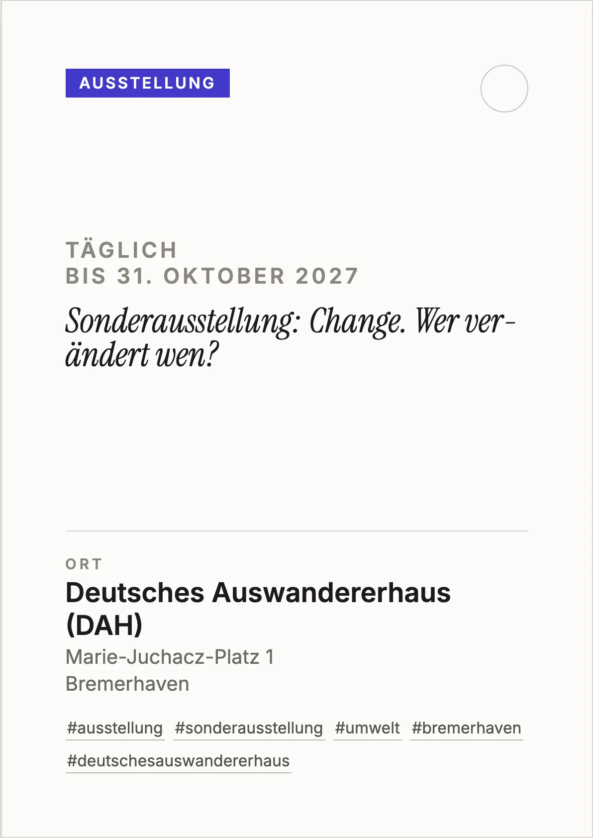 Veranstaltungsflyer
