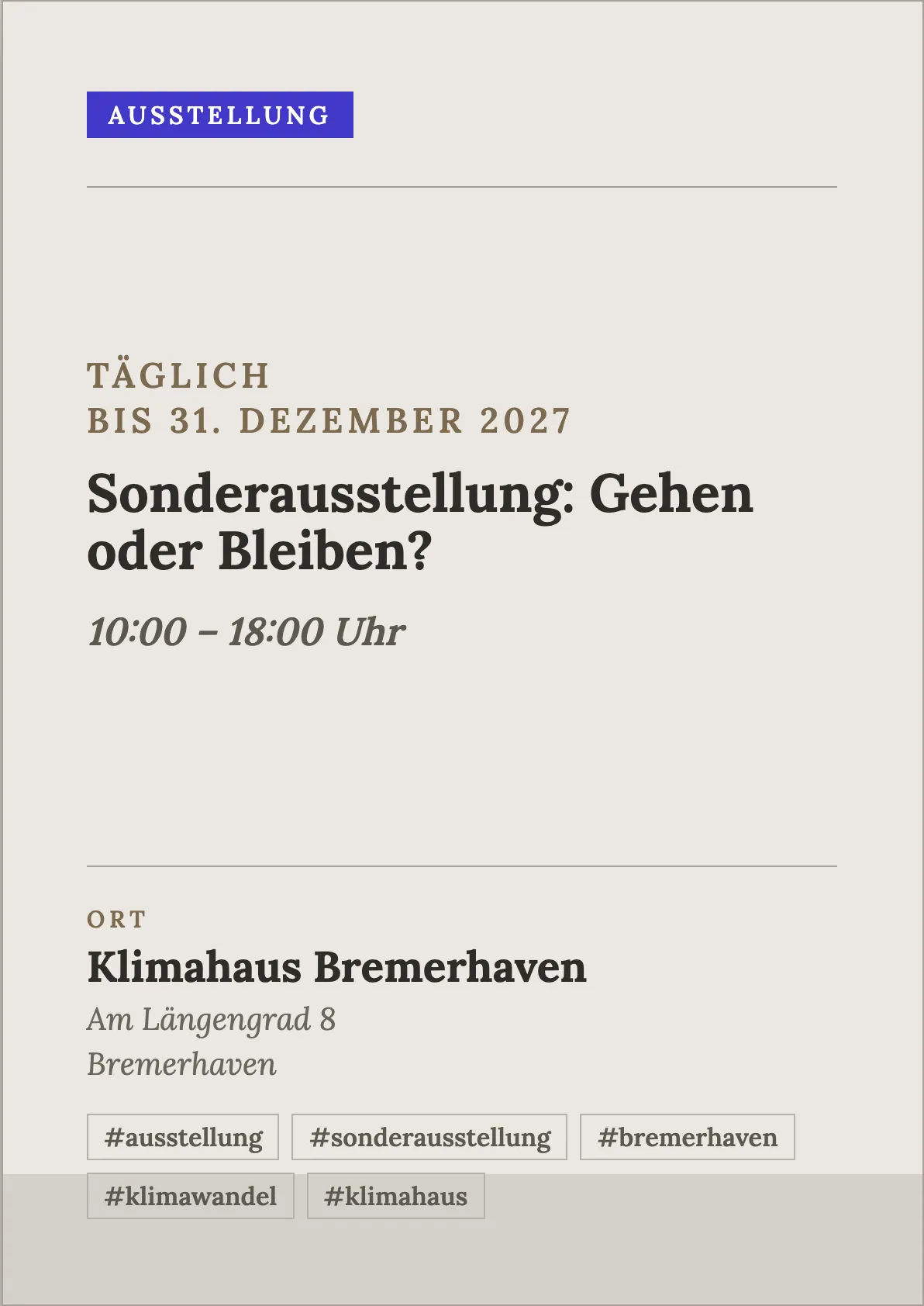 Veranstaltungsflyer