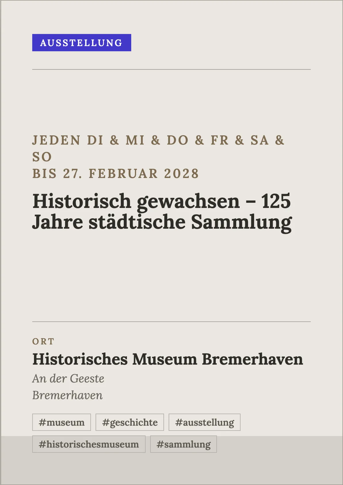 Veranstaltungsflyer