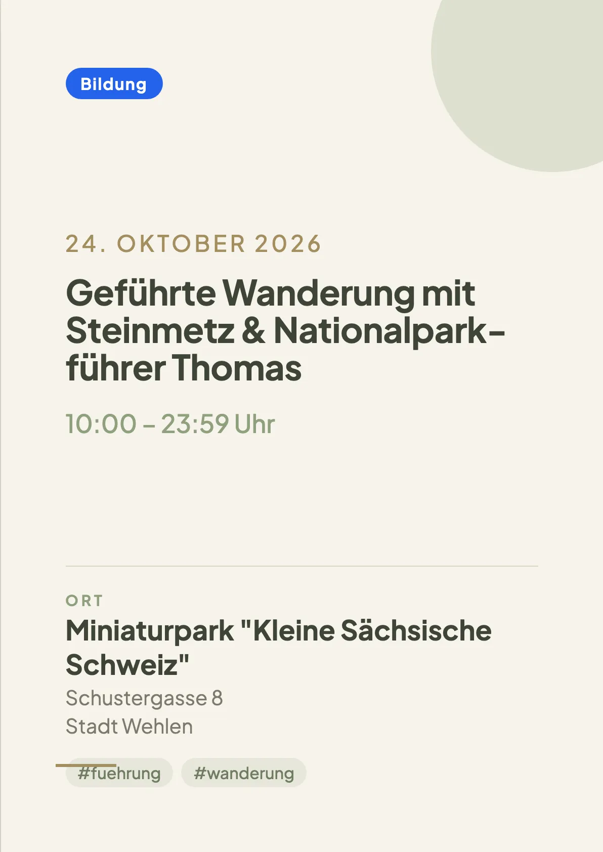 Veranstaltungsflyer