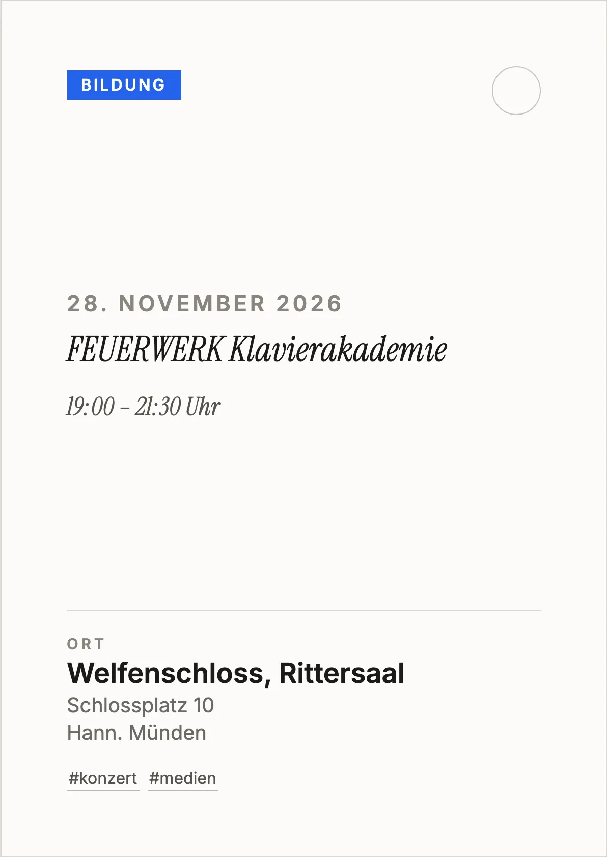 Veranstaltungsflyer