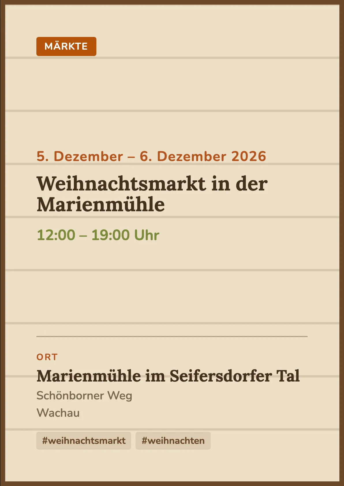 Veranstaltungsflyer