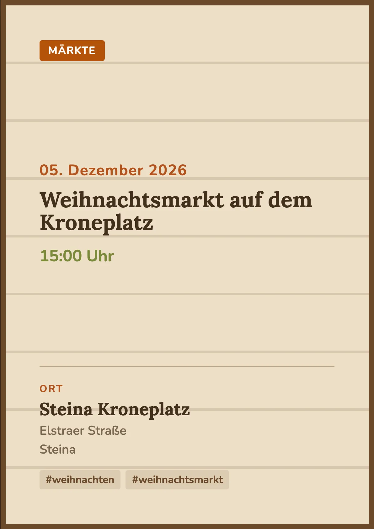 Veranstaltungsflyer
