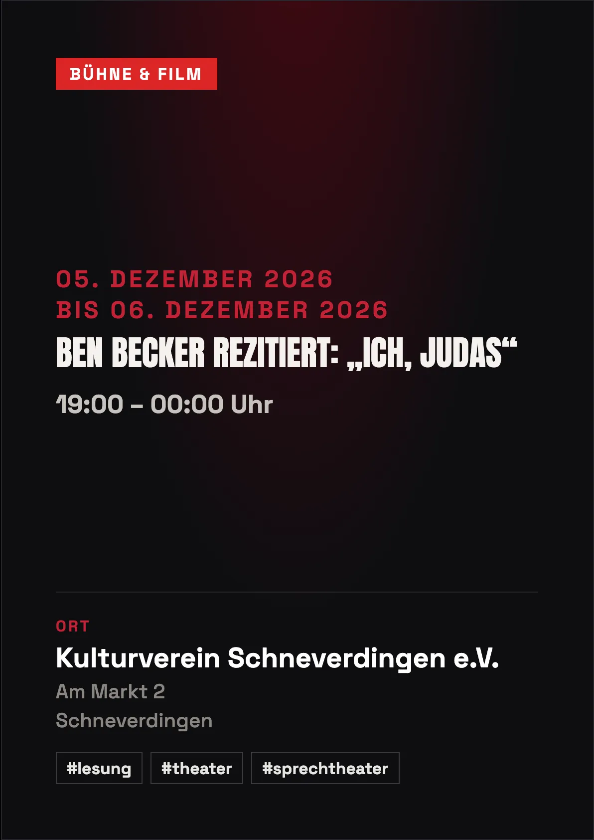Veranstaltungsflyer