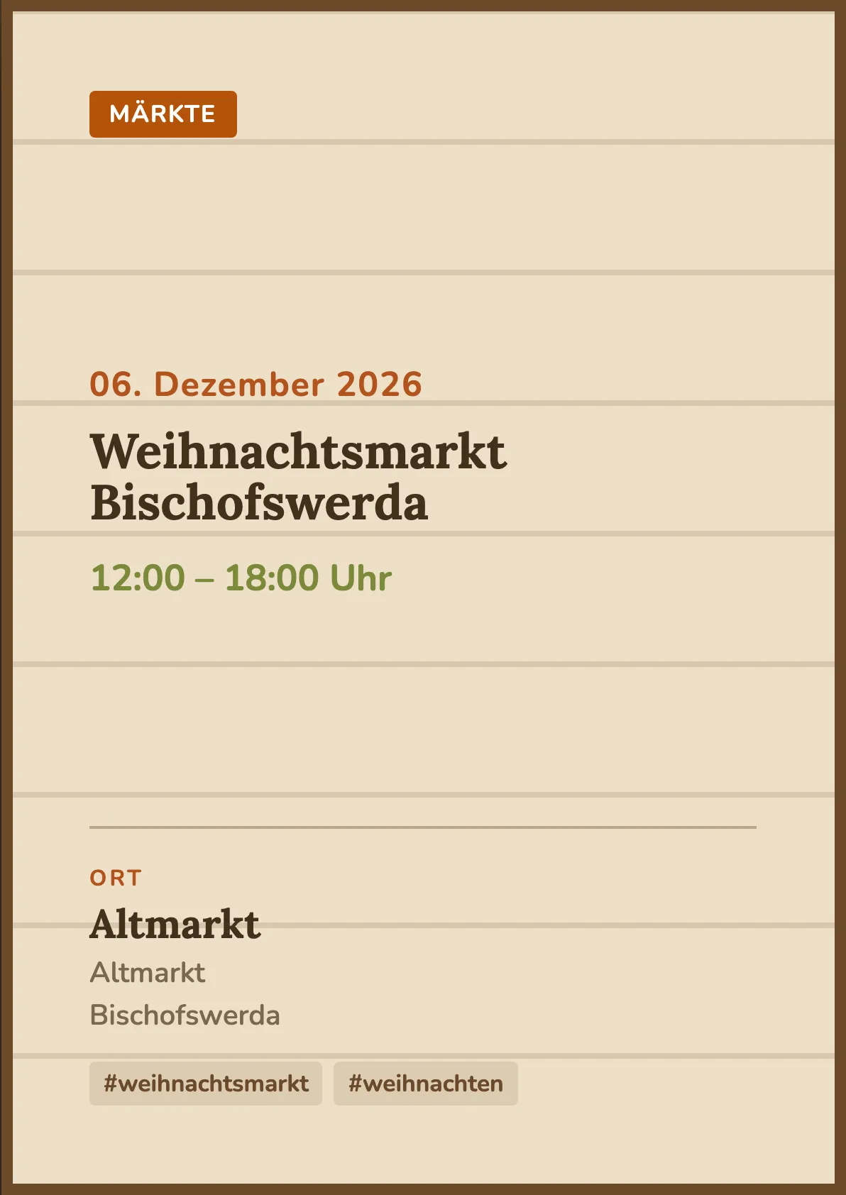 Veranstaltungsflyer