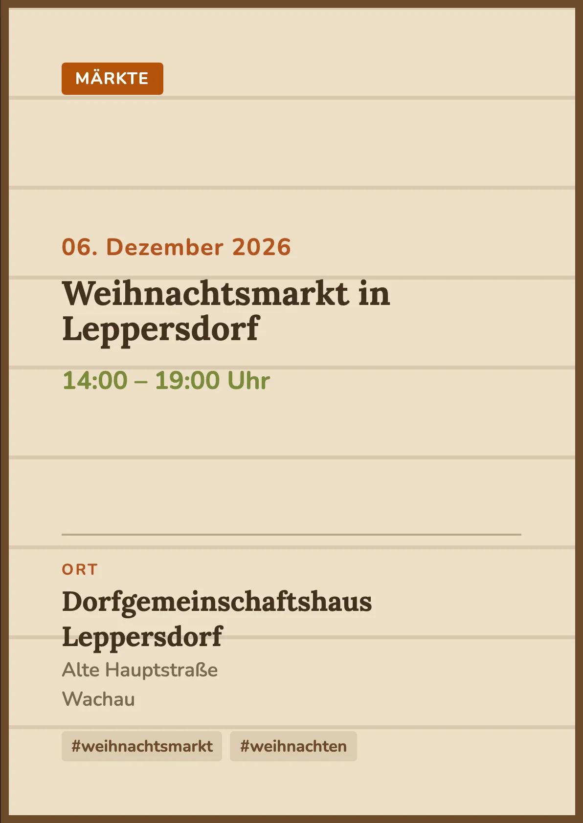 Veranstaltungsflyer