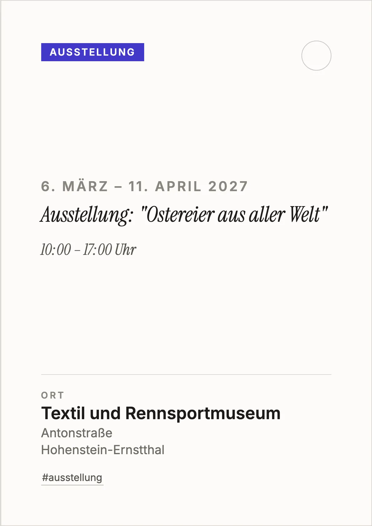 Veranstaltungsflyer