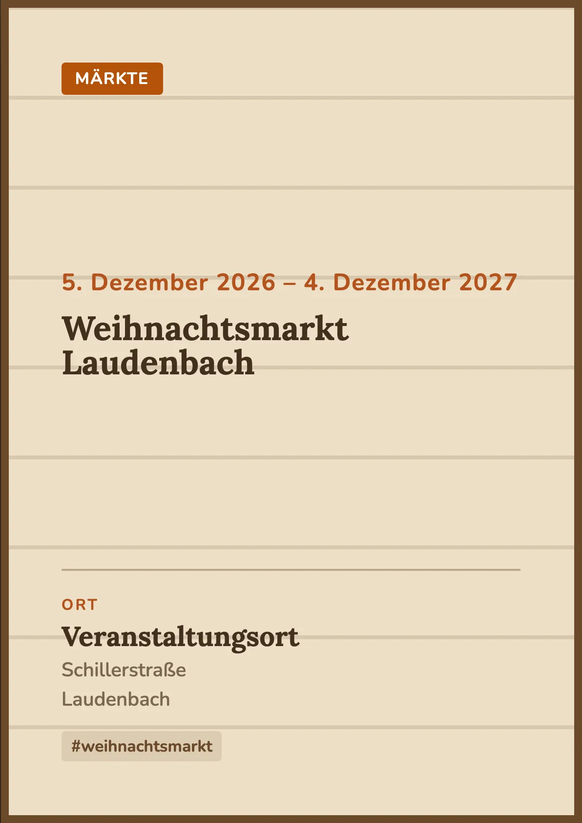 Veranstaltungsflyer