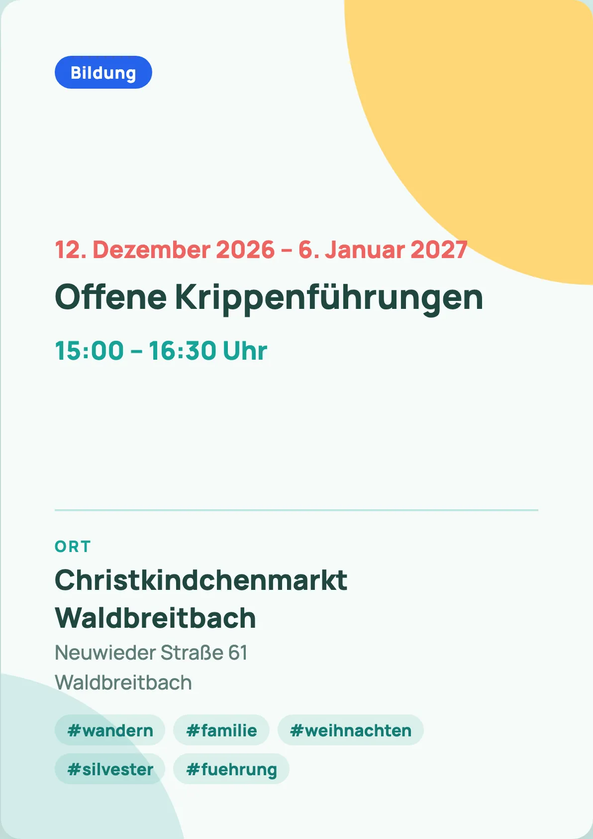 Veranstaltungsflyer