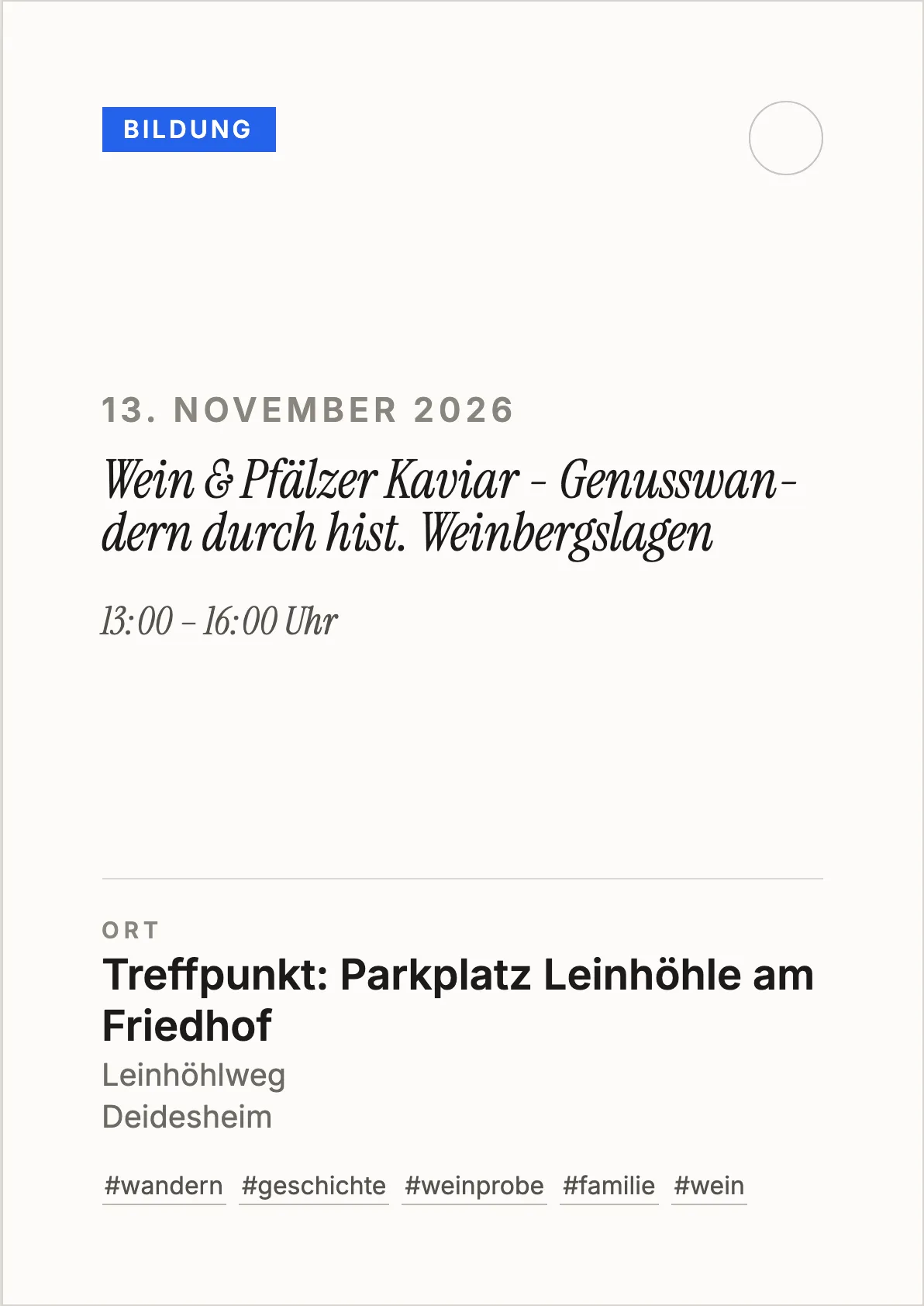 Veranstaltungsflyer