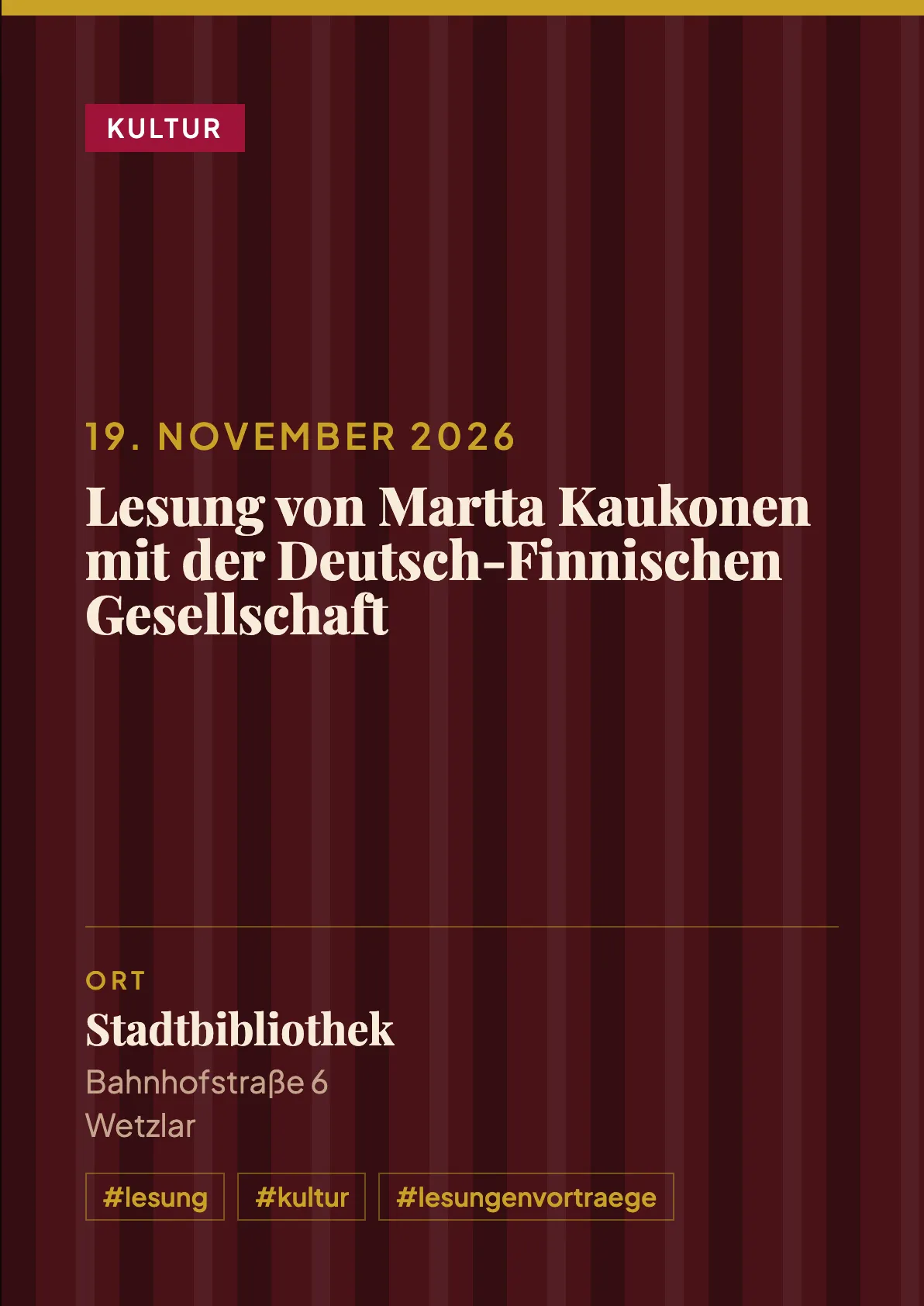 Veranstaltungsflyer