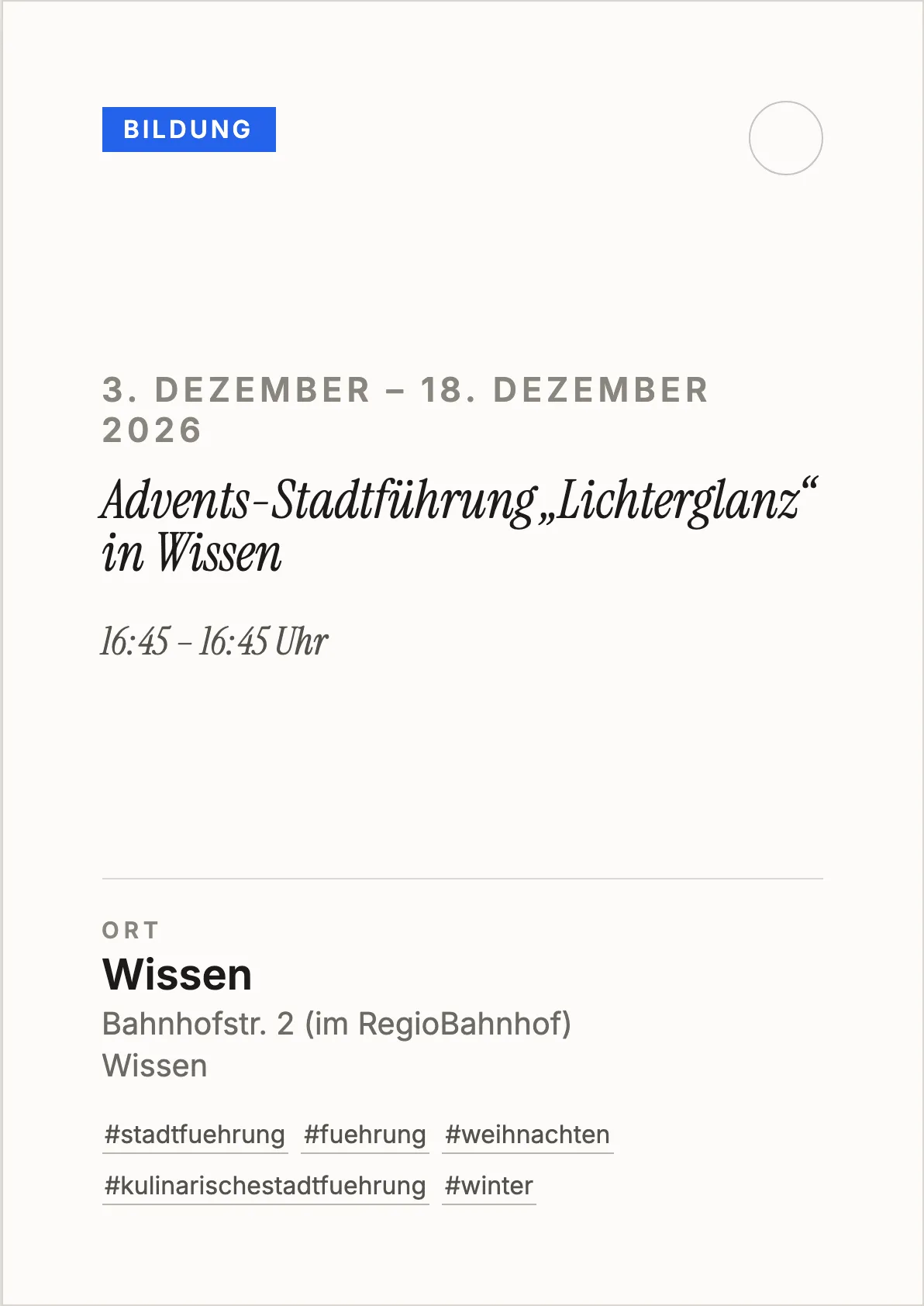 Veranstaltungsflyer