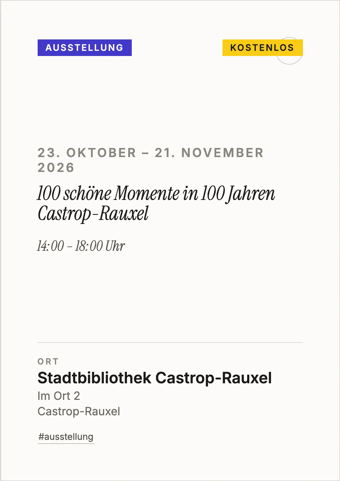 Veranstaltungsflyer