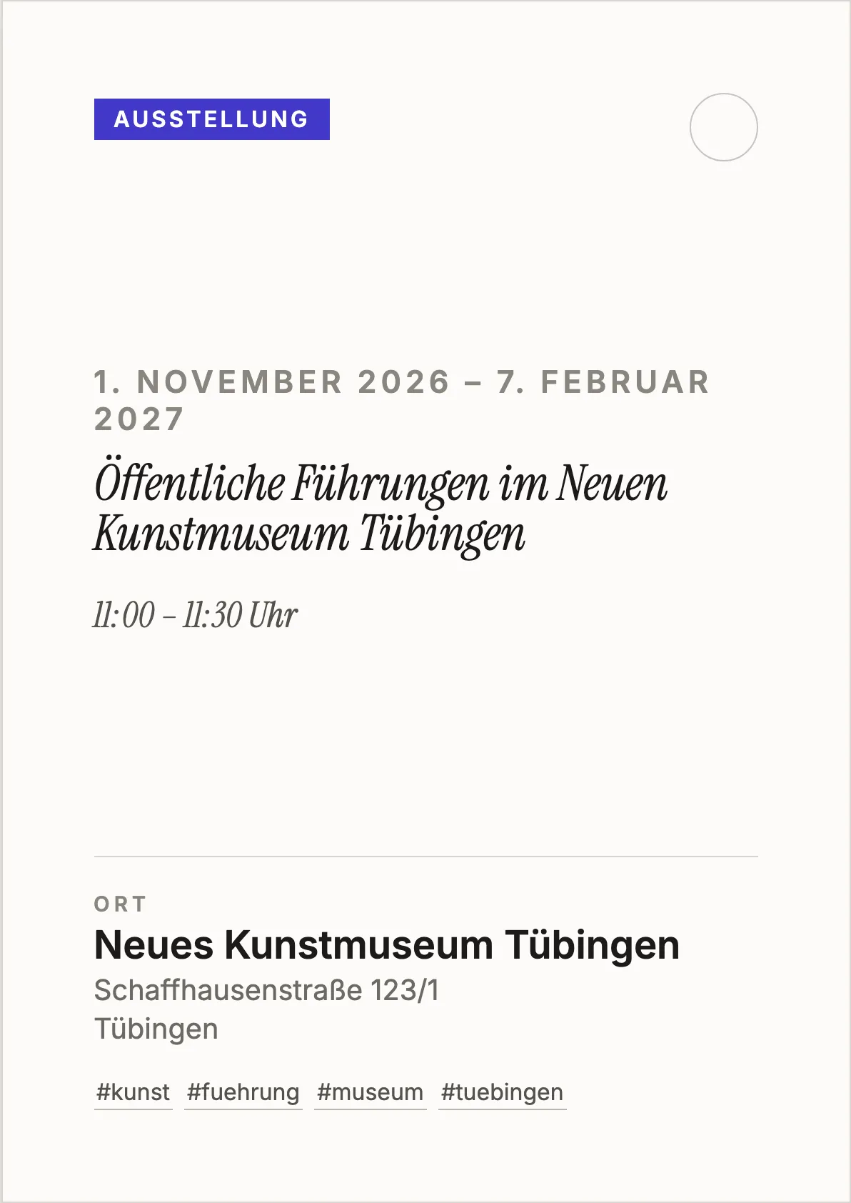Veranstaltungsflyer
