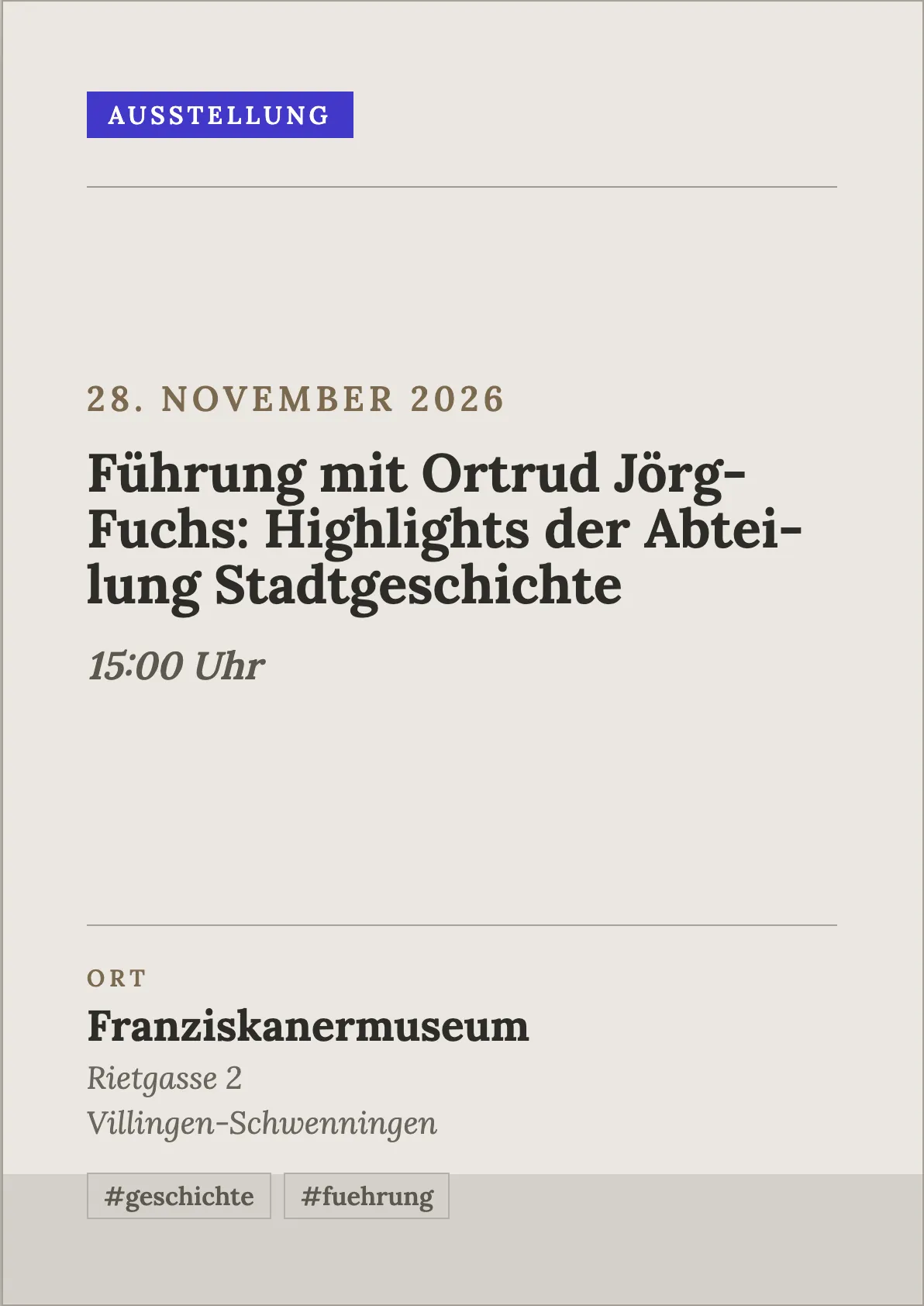 Veranstaltungsflyer
