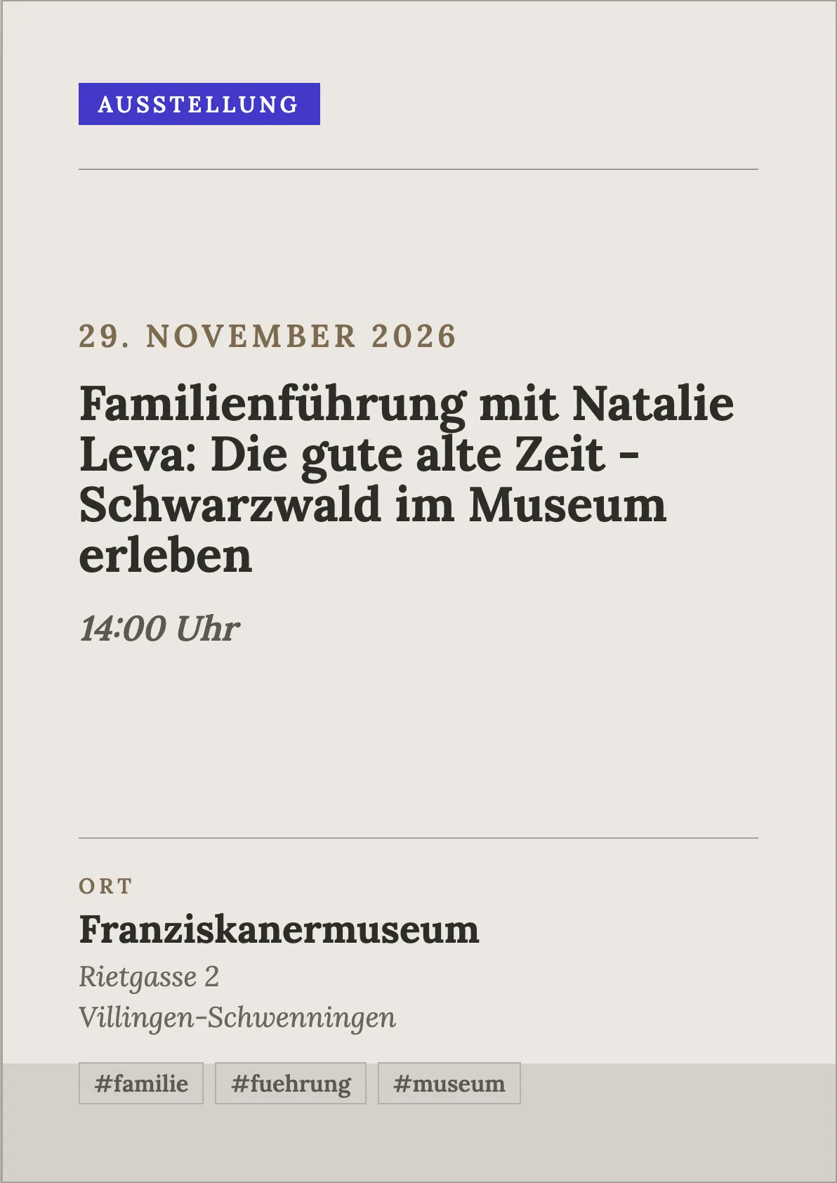 Veranstaltungsflyer
