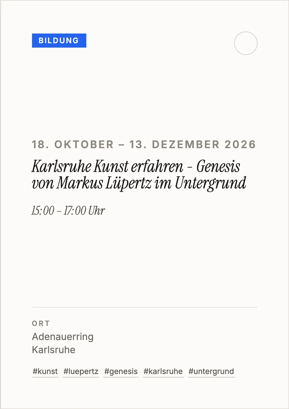 Veranstaltungsflyer