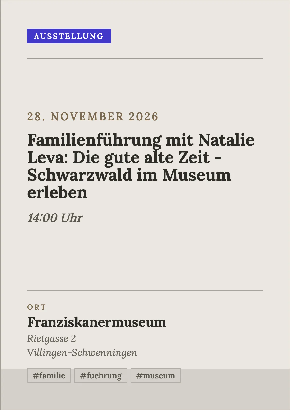 Veranstaltungsflyer