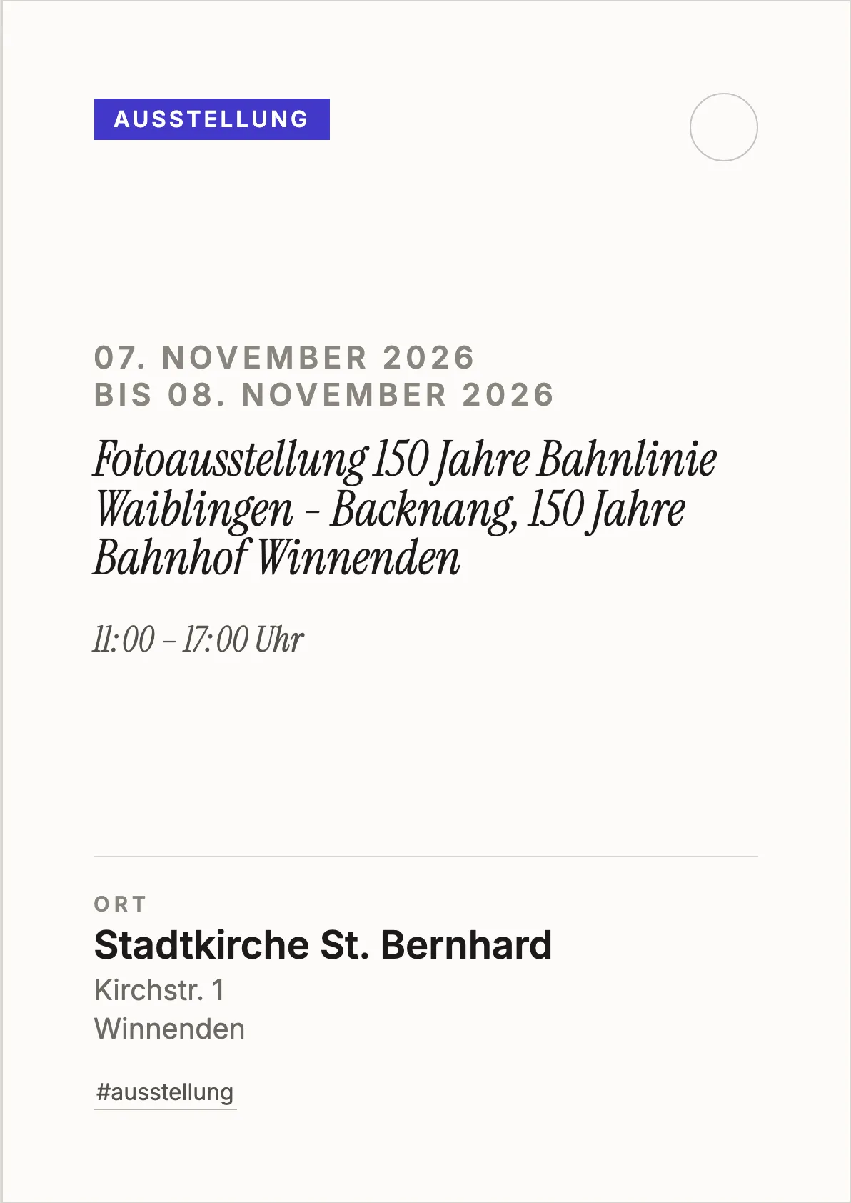 Veranstaltungsflyer