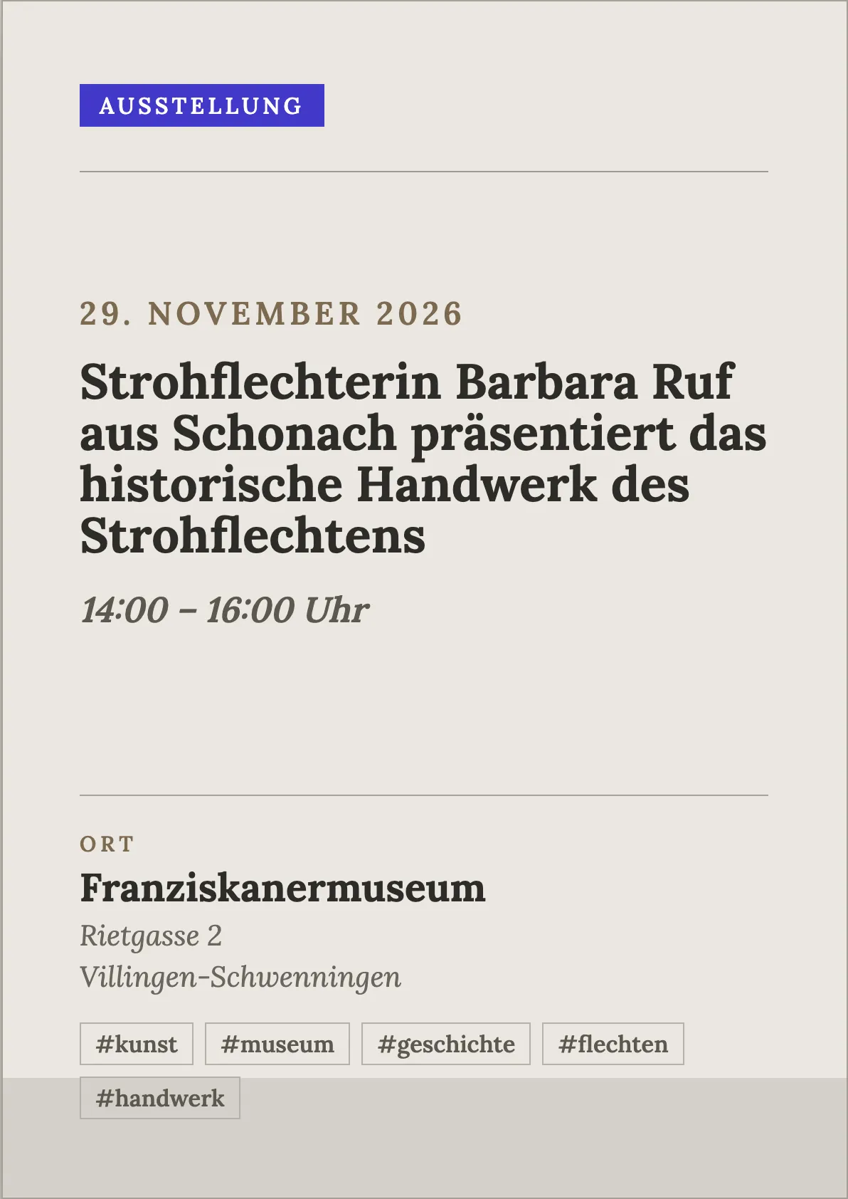 Veranstaltungsflyer