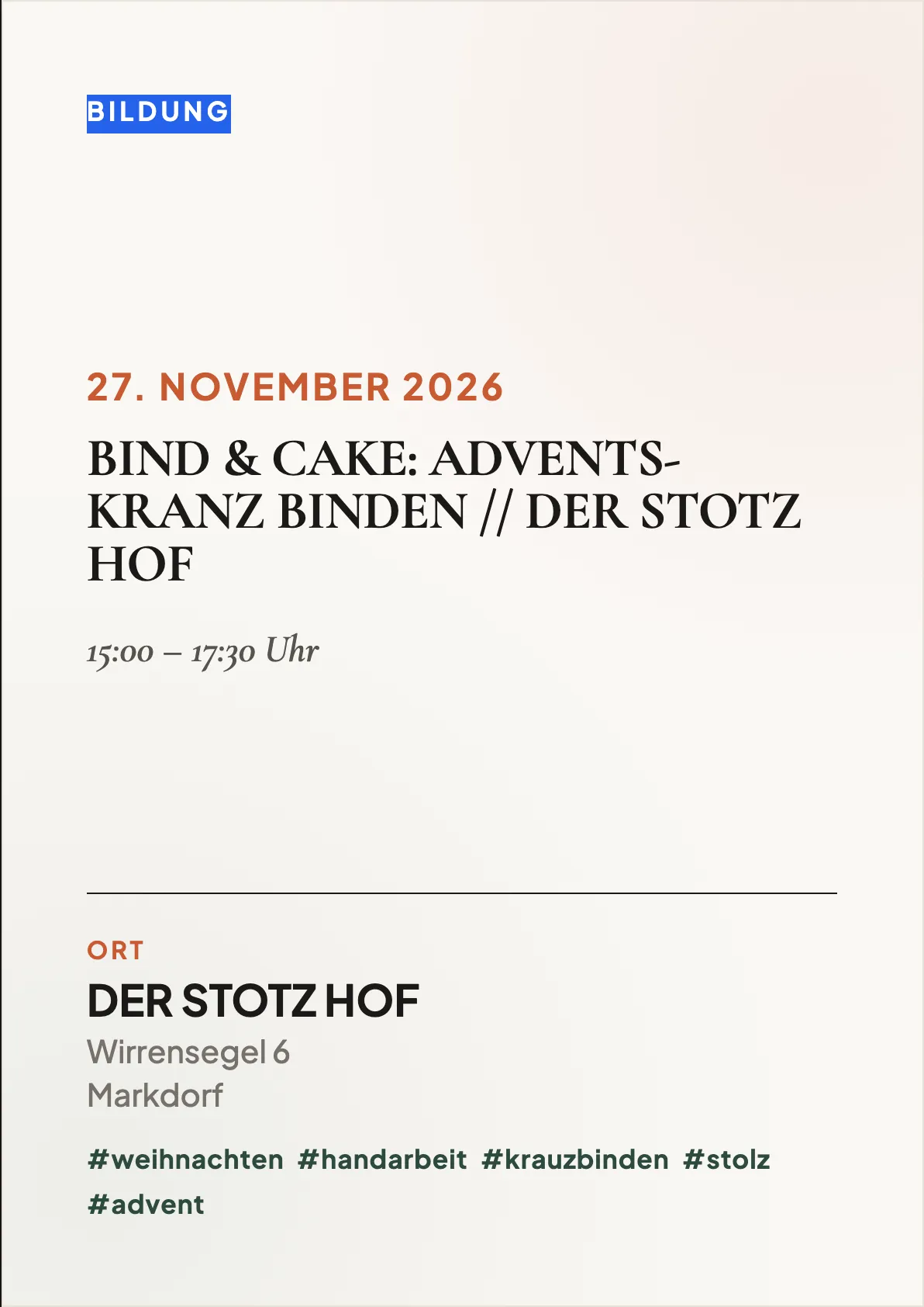 Veranstaltungsflyer