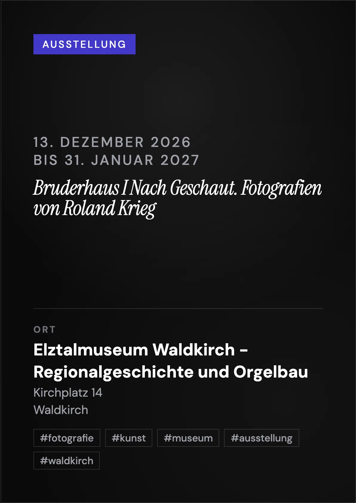 Veranstaltungsflyer