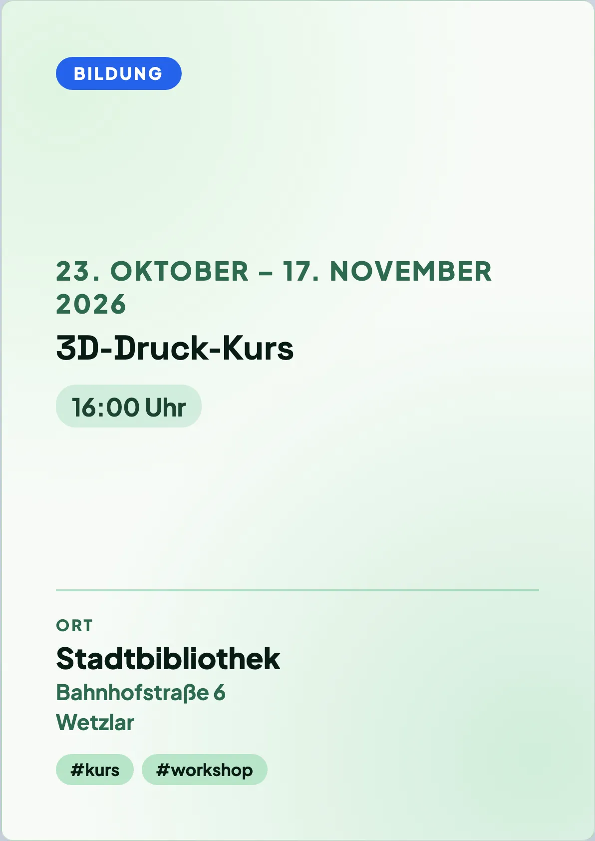Veranstaltungsflyer