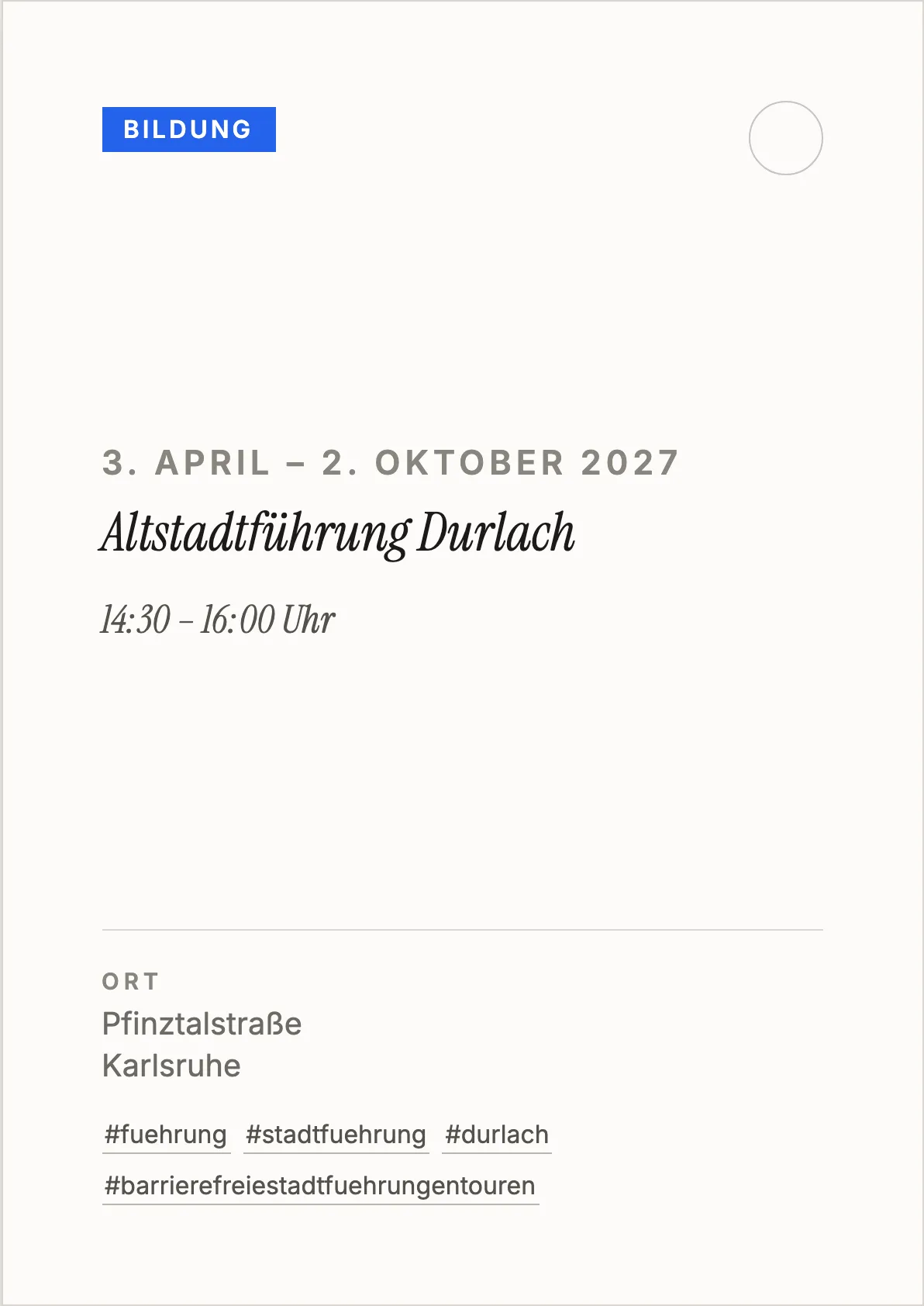 Veranstaltungsflyer