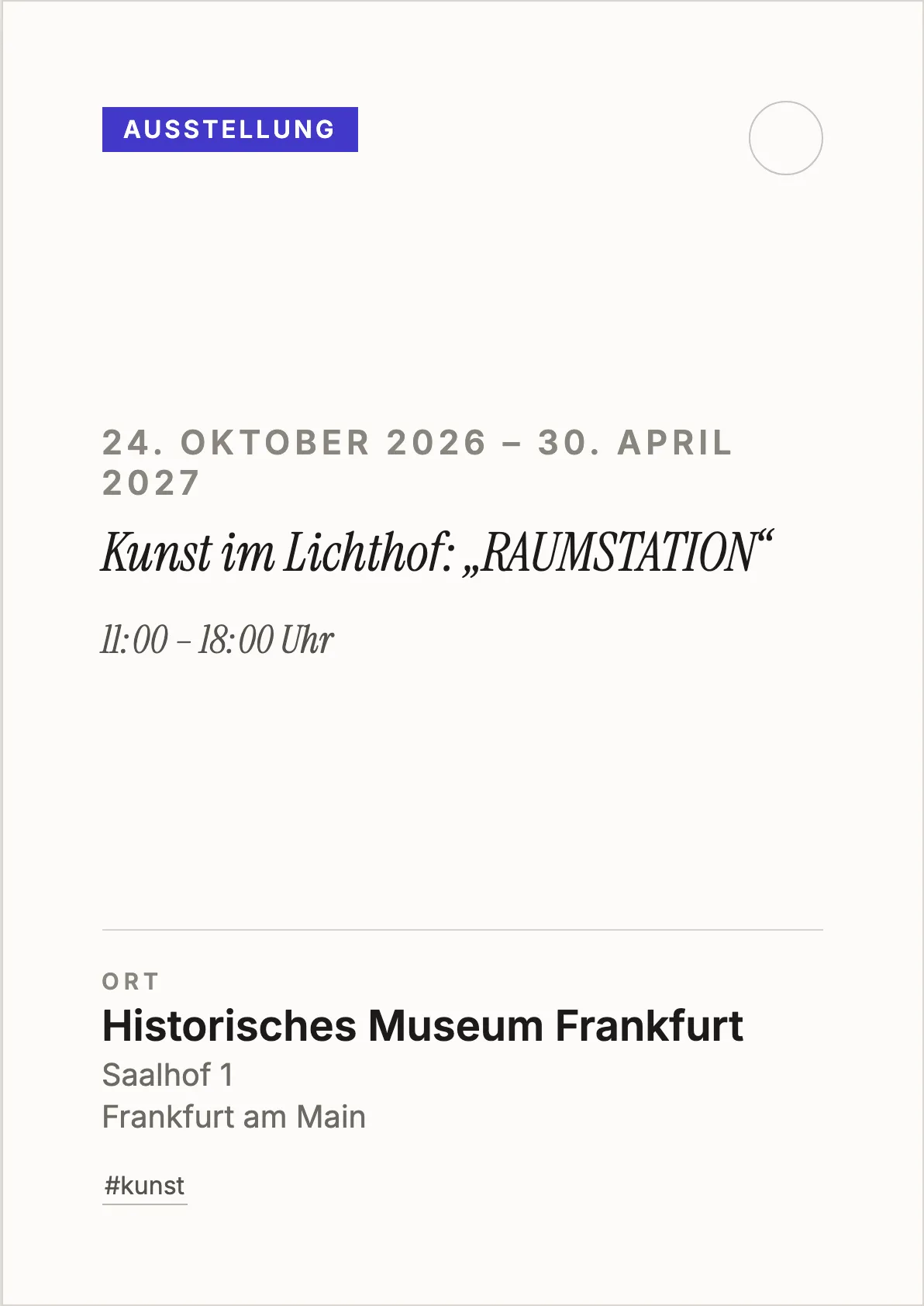 Veranstaltungsflyer
